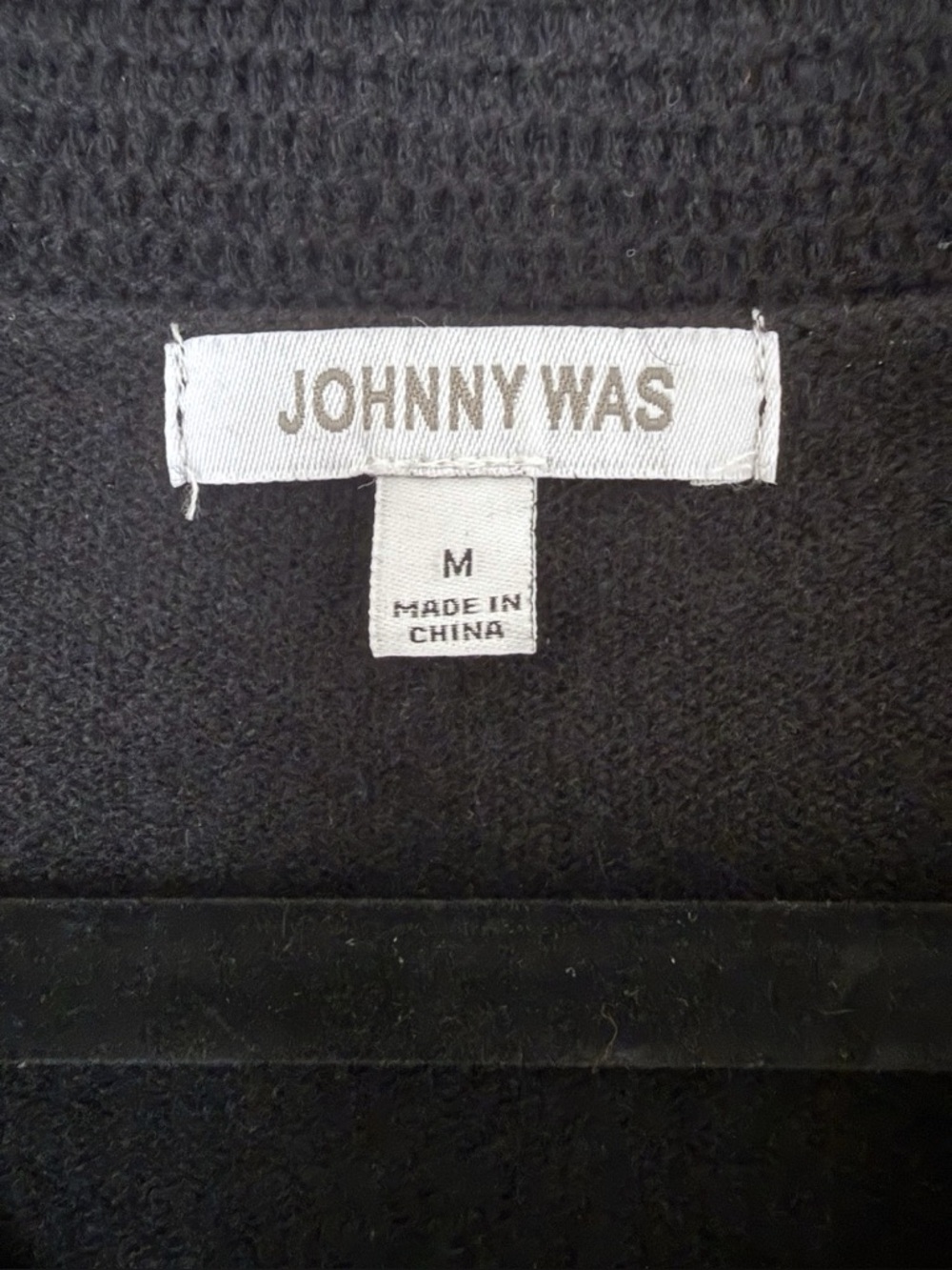 Johnny Was Sally Cashmere Whipstitch V-Neck Sweater Black Size M - Picture 3 of 5